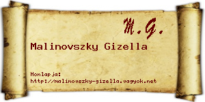 Malinovszky Gizella névjegykártya