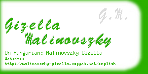 gizella malinovszky business card